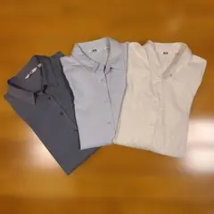 ユニクロレディースブラウスM 長袖（グレー、ライトブルー、ホワイト）