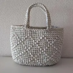 スズランテープ ハンドメイドかごバッグ グレージュ