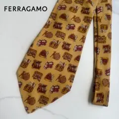 【美品】Salvatore Ferragamo アニマルモチーフ ネクタイ