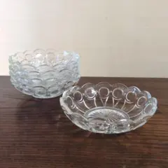 ガラス製　皿　5枚セット　フルーツ皿　昭和レトロ