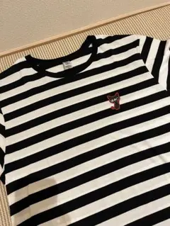 【未使用品】 「黒井ネコさん」ボーダーTシャツ 小泉今日子 黒猫同盟のサムネイル