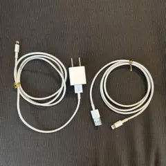 【Apple純正】Lightningケーブル1m 2本&アダプターセット