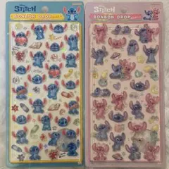 【正規品】　スティッチ　ボンボンドロップシール　らくがき　エンジェル　2枚セット