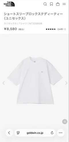 THE NORTH FACE NT32560R ホワイト Tシャツ L