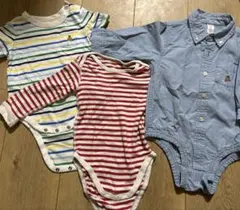 3点セット　８０センチ肌着、ロンパース、カバーオール