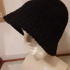 セール超お値打ち★GU ニットバケットハット ブラック ジーユー
