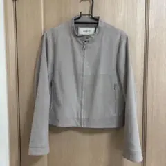 ルージュビフ　ライダースジャケット　フェイクスウェード