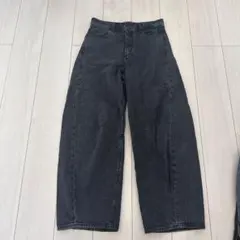 GU ワイドデニムパンツ ブラック Lサイズのサムネイル