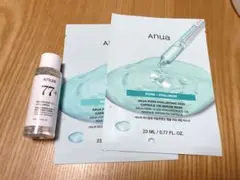 Anua PDRNシートマスク パック2枚 ドクダミ77化粧水ミニサイズ セット