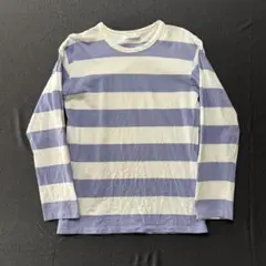 00s agnes b. border l/s ボーダー ロンt 水色 白 - メルカリ