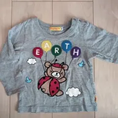 アースミュージック＆エコロジー　ロンＴ　クマ　グレー　90cm