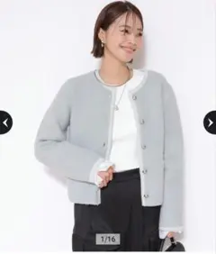 2025年最新】apuweiser-riche ラメブークレニットジャケットの人気