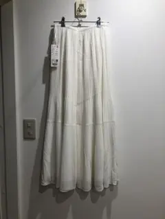 ユニクロ　UNIQLO シフォンティアードスカート　丈長め ティアードスカート