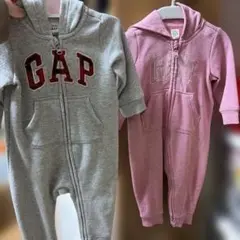 GAP フード付きロンパース 6-12ヶ月 2色セット