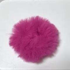 ファー素材 ピンクヘアゴム