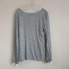 無印良品　なめらかシアークルーネック長袖Ｔシャツ