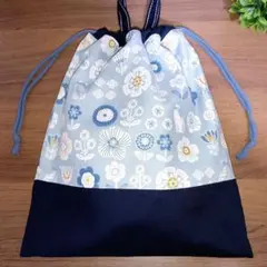 손잡이가 달린 드로우 스트링 백, 체육관 의류 가방, 기저귀 가방, 고양이와 꽃 무늬, 수제