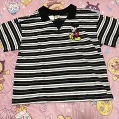 リトシー　littc ミッキー　ポロシャツ　半袖Tシャツ　ボーダー
