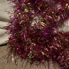 ピンクと金色のクリスマス　ガーランド