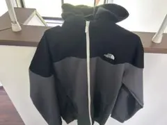 ノースフェイス フルジップパーカー 黒グレー
