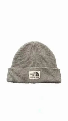 ノースフェイスニット帽グレー