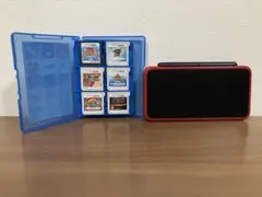 動作確認済Newニンテンドー2DS LL レッド×ブラックマリオカート7パック