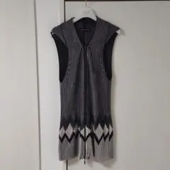新品未使用 HiROKO KOSHINO Wジップロングベスト ジレ トップス
