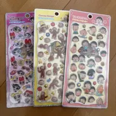 プチドロップステッカー 3種セット パワパフ おさるのジョージ まる子　新品