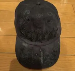 SUPREME ブラック刺繍キャップのサムネイル