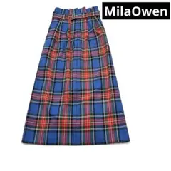 美品　Milaowen ミラオーウェン　タータンチェックロングスカート