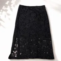 OLIVE des OLIVE レースタイトスカート ブラック Mのサムネイル