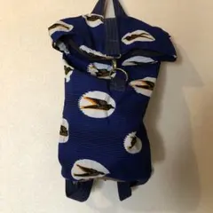 □ アフリカン バティック バックパック リュック 大型 ツバメ 鳥 