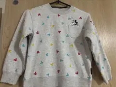 【美品】Disney ディッキーマウス トレーナー 120cm 裏起毛 グレー