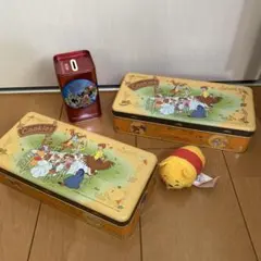 ディズニー缶3点＋プーさん人形