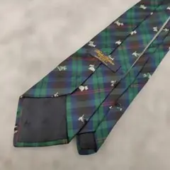 ブルックスブラザーズ　ネクタイ　チェック　グリーン　格子柄　アニマル