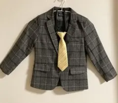 キッズフォーマルセットアップ サイズ120 （グレンチェック柄）