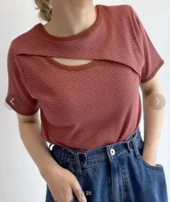 w closet【2WAY】テレコボーダークルーネックプルオーバーのサムネイル