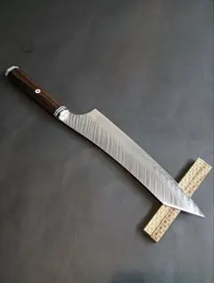 67層スーパー鏡面ダマスカス切付包丁210mm スタビライズモダンアート柄