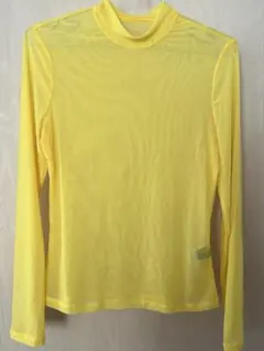 シーン　シアーシャツ　長袖　黄色　Lサイズ