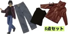ドール服☆５点セット☆ジャケット☆インナー☆パンツ☆帽子☆サングラス