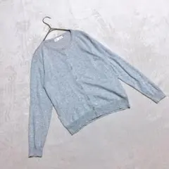⁠ViS ビス ＊ クルーネックニットカーディガン グレー M 長袖のサムネイル