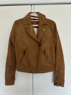 H&Mブラウン スエード ライダースジャケット