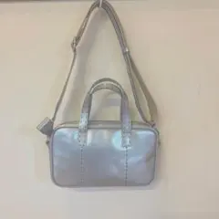 DEUX MILLE ドゥミル 2wayエナメル横長ボストン シルバー - メルカリ