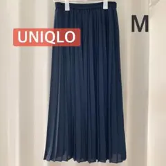 UNIQLO ユニクロ Mサイズ ネイビー ロングスカート プリーツスカート