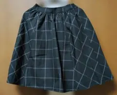 【earth music＆ecology】チェック柄フレアスカート