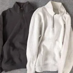 GU ハーフジップ トレーナー Lサイズ 2色セット