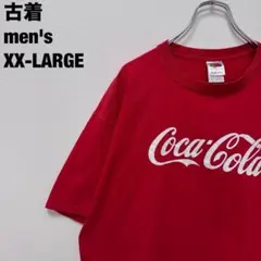 フルーツオブザルーム Tシャツ Coca-Cola 定番ロゴ 赤 2XL 古着