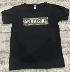 ANAP GIRL ブラック Tシャツ S 150