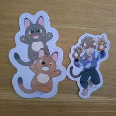 ナンジャタウンコラボ 忍たま乱太郎 ステッカー 缶バッジ鉢屋三郎二点セット