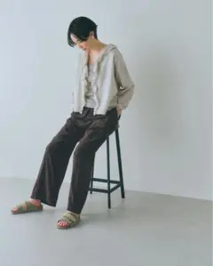 1808　くらすこと　日常生活着　オーガニックパンツ　ペパーミント　L 1808 くらすこと 日常生活着 オーガニックパンツ ペパーミント L